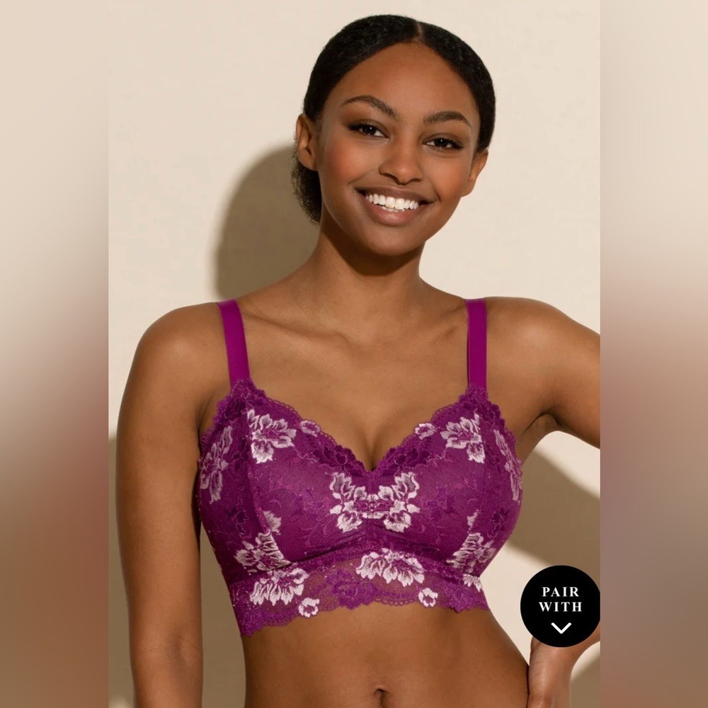 COSABELLA SAVONA LONGLINE BRALETTE‎ Savon1382p Swiss Beet/white size 2X NWT